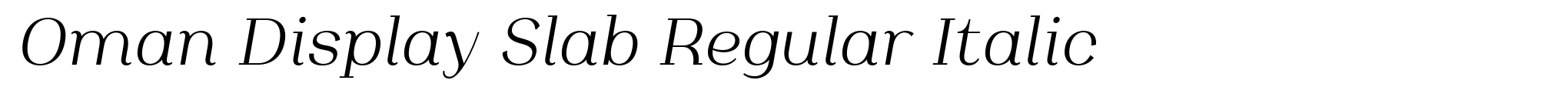 Oman Display Slab Regular Italic image